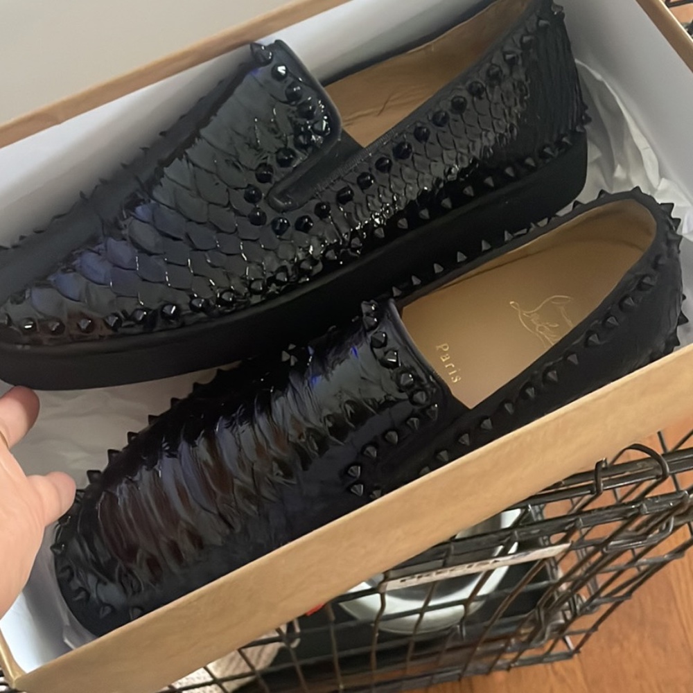 Christian Louboutin Mens Python Crystal
